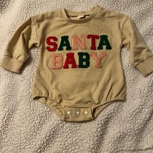 Santa baby infant girls bloomie romper